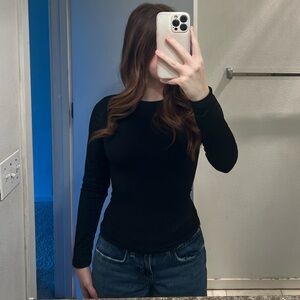 SKIMS Black Fitted Long Sleeve